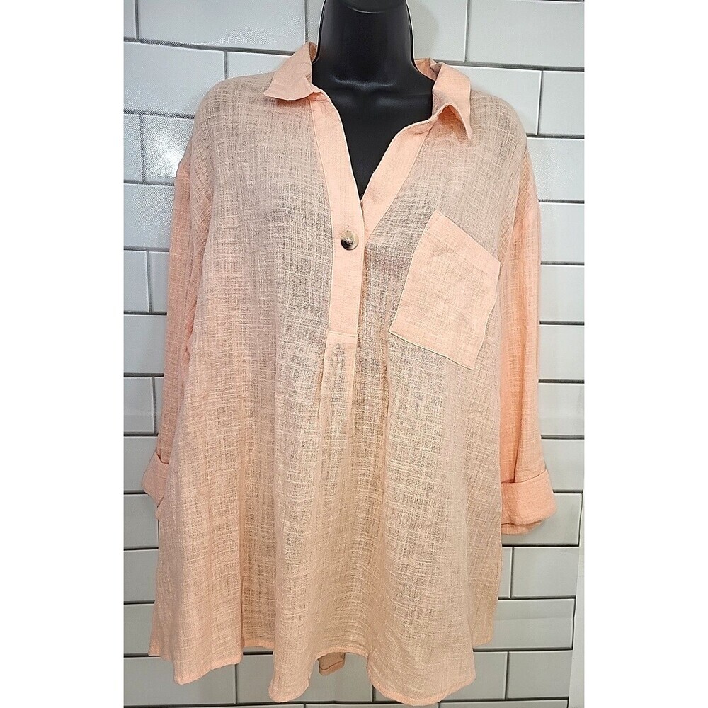 NWT JM Sportswear & WONDERLY Women’s Sz XL Shirt Blouses Tops Casual Loose Flowy - Picture 3 of 12